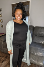 Load image into Gallery viewer, Sage Long Sleeve Midi Cardigan - FabBossBabe
