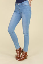 Load image into Gallery viewer, Mid Rise Washed Stretch Denim Jeans - FabBossBabe