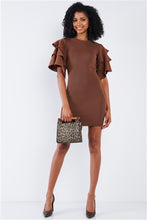 Load image into Gallery viewer, Tight Fit Multi Layer Frill Short Sleeve Mini Dress - FabBossBabe