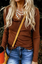 Load image into Gallery viewer, Megan Ribbed Texture Slim Top - FabBossBabe