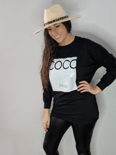 Load image into Gallery viewer, Coco Print Oversized Sweatshirt Top - FabBossBabe