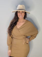 Load image into Gallery viewer, Keke Sweater Wrap Dress - FabBossBabe