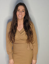 Load image into Gallery viewer, Keke Sweater Wrap Dress - FabBossBabe