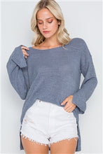 Load image into Gallery viewer, Scoop Neck Long Sleeves Sweater - FabBossBabe