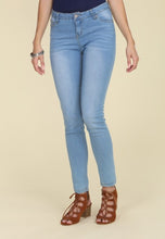 Load image into Gallery viewer, Mid Rise Washed Stretch Denim Jeans - FabBossBabe