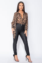 Load image into Gallery viewer, Black Coated High Waist Jeggings - FabBossBabe