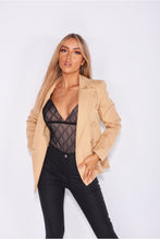 Load image into Gallery viewer, Kim K Camel Double Breasted Blazer - FabBossBabe