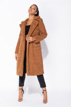 Load image into Gallery viewer, Milan Rust Longline Borg Teddy Coat - FabBossBabe
