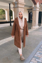 Load image into Gallery viewer, Milan Rust Longline Borg Teddy Coat - FabBossBabe