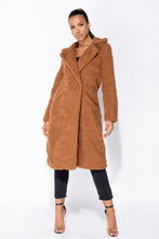 Load image into Gallery viewer, Milan Rust Longline Borg Teddy Coat - FabBossBabe