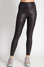 Load image into Gallery viewer, Black Leopard Leggings - FabBossBabe
