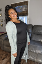 Load image into Gallery viewer, Sage  Long Sleeve Midi Cardigan - FabBossBabe
