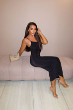 Load image into Gallery viewer, Chic Slinky Ruched Side Cami Strap Midi Dress - FabBossBabe
