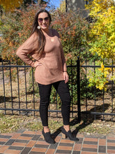 Load image into Gallery viewer, Nikki V-Neck Sleeve Sweater - FabBossBabe
