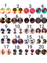Load image into Gallery viewer, African Wooden Earrings - FabBossBabe
