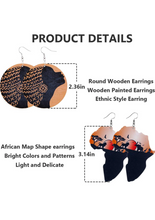 Load image into Gallery viewer, African Wooden Earrings - FabBossBabe
