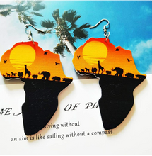 Load image into Gallery viewer, African Wooden Earrings - FabBossBabe
