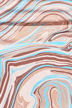 Load image into Gallery viewer, Beige Blue Marble Hankerchief Crop Top &amp; Leggings - FabBossBabe

